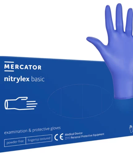 Manusi nitril nepudrate albastre Nitrylex 100buc